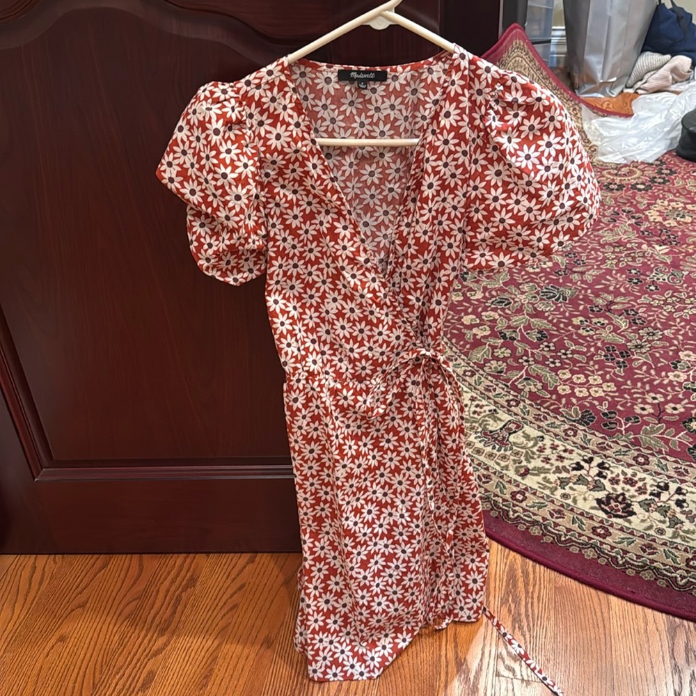 Madewell cotton wrap dress size small